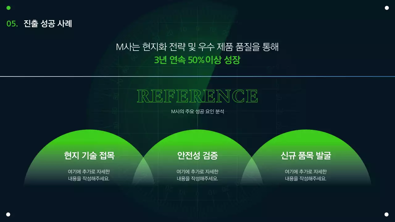 연두 남색 조합 어두운 지구 테마의 글로벌 비즈니스 전략 포럼