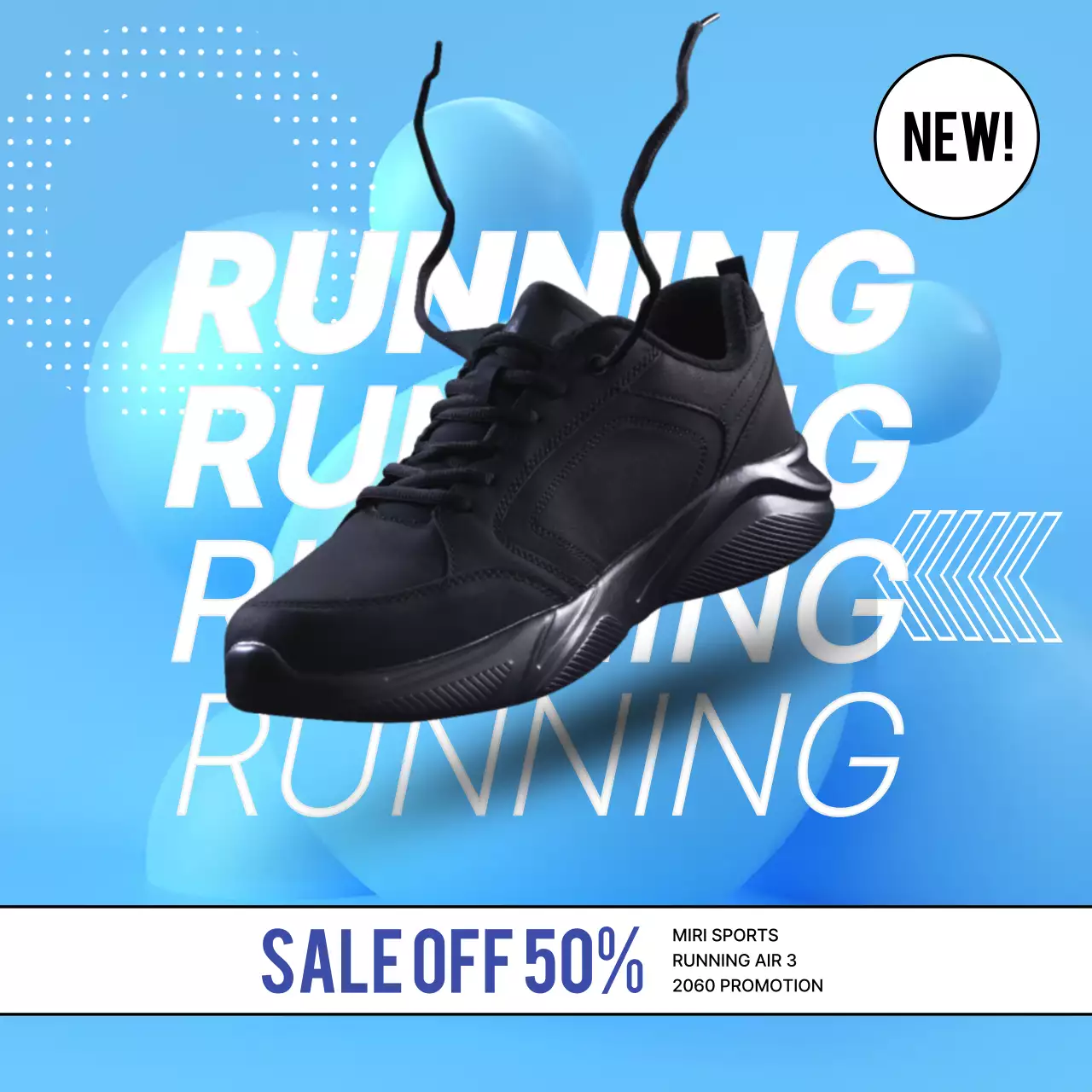 파랑의 키치한 런닝화 세일 광고