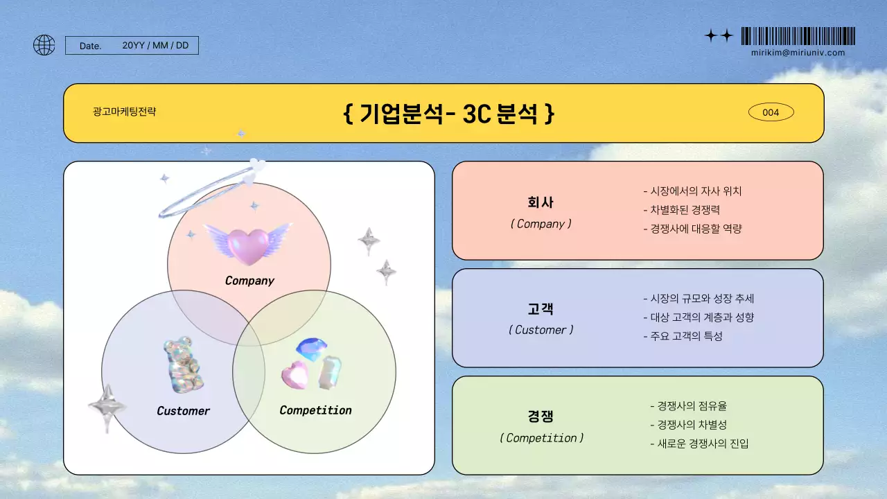 하늘 배경 키치한 느낌의 광고 마케팅 전략 레포트