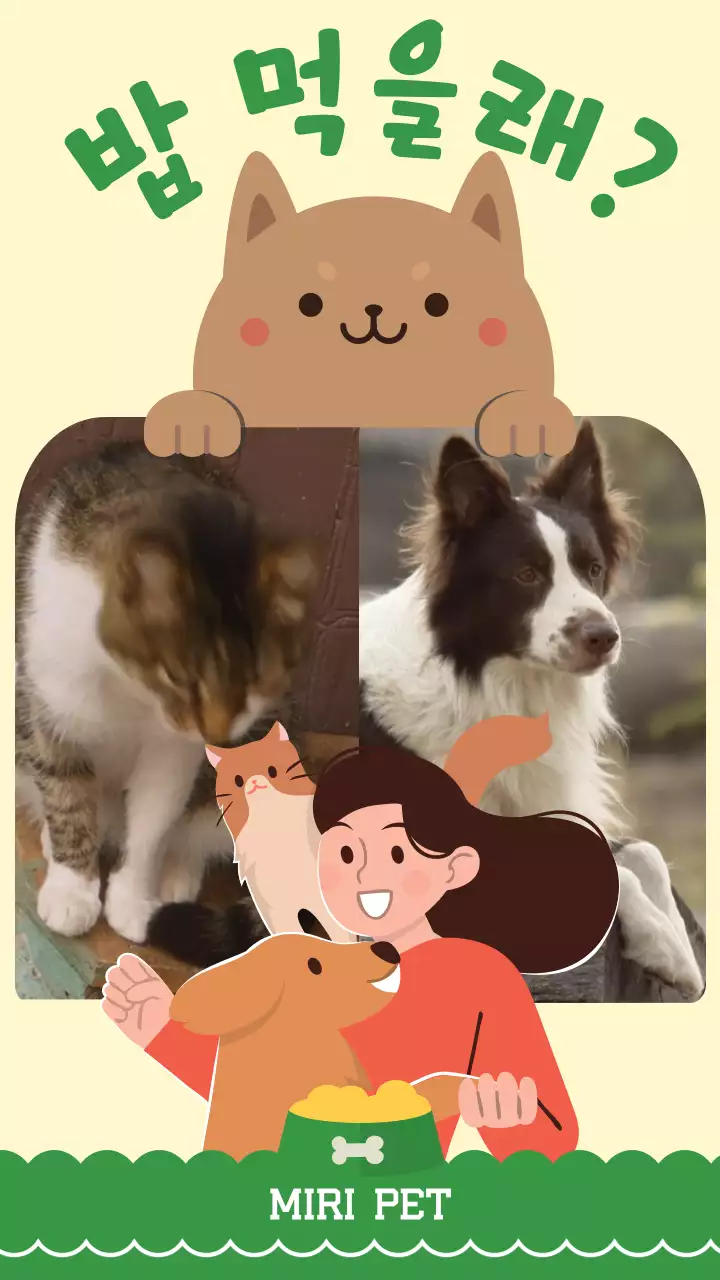 초록색 포인트의 vs컨셉인 반려동물 테마