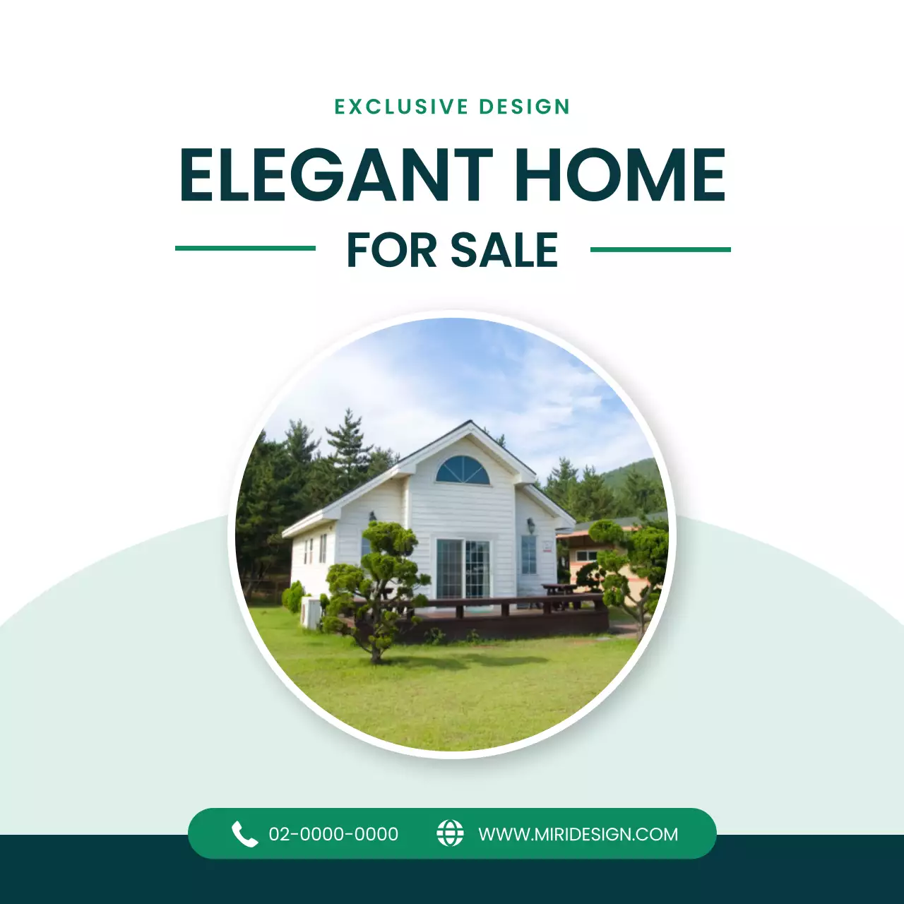 그린 모던 부동산 인스타그램 포스트