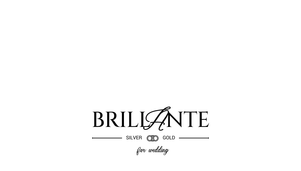 검정색의 고급스러운 분위기의 웨딩 전용 쥬얼리 가게 로고가 있는 디자인