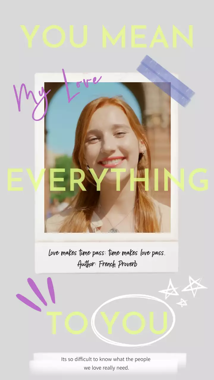 보라색과 흰색의 폴라로이드 감성 홍보 영상