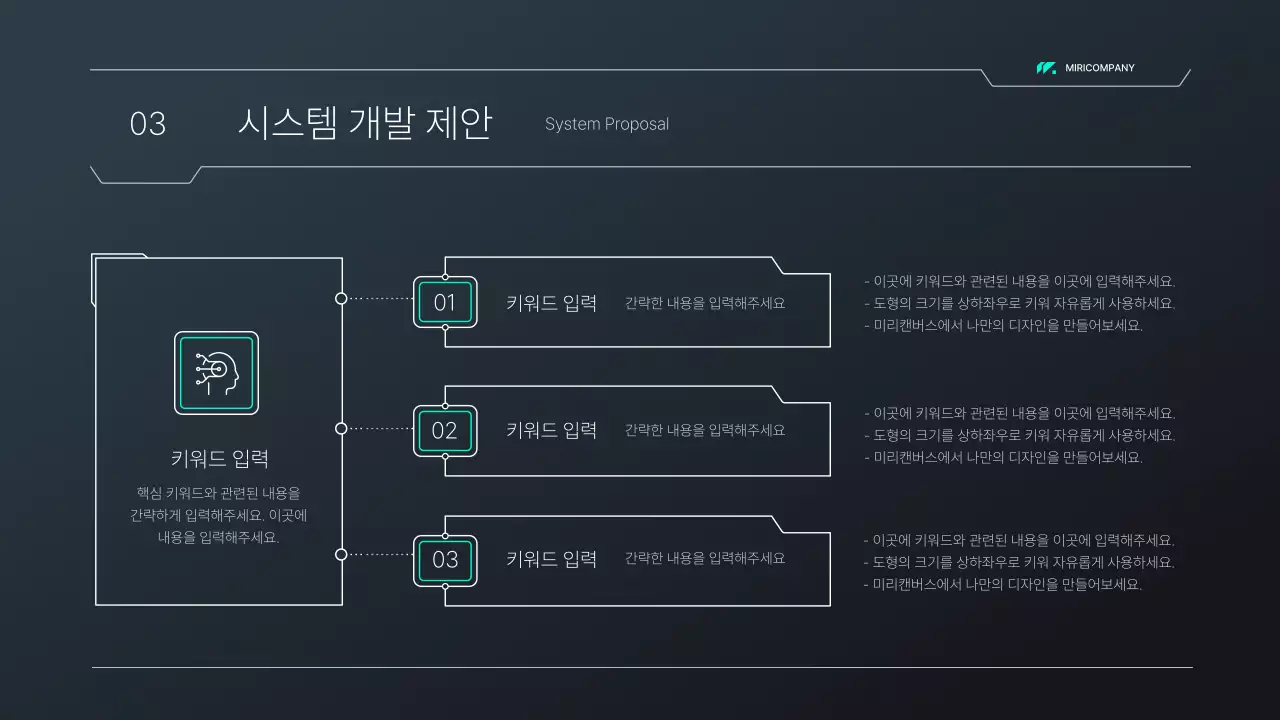 검정색과 녹색의 회로 컨셉 시스템 제안서 프레젠테이션 키트