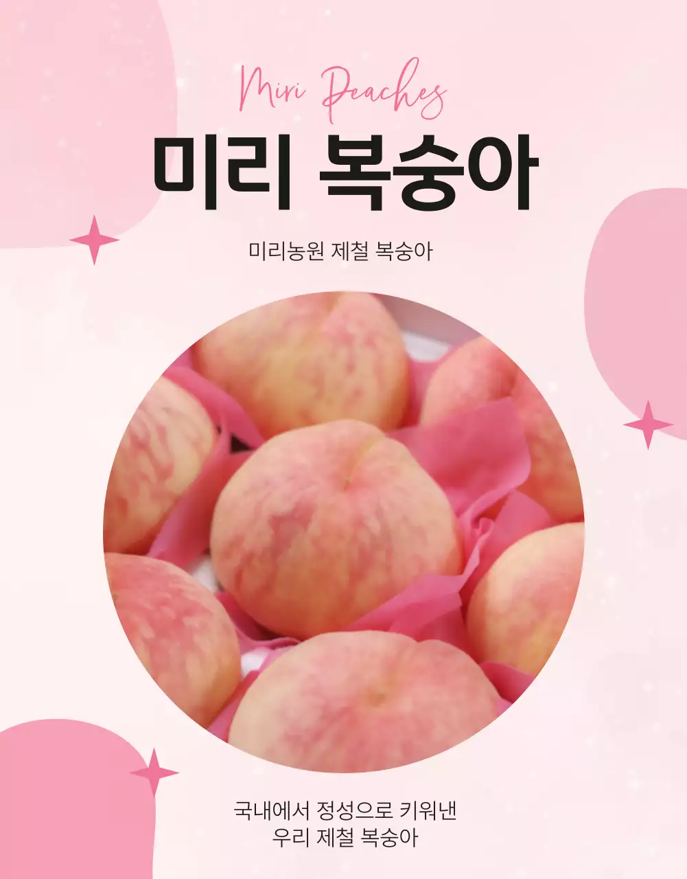 복숭아 농산물 식품 상세페이지