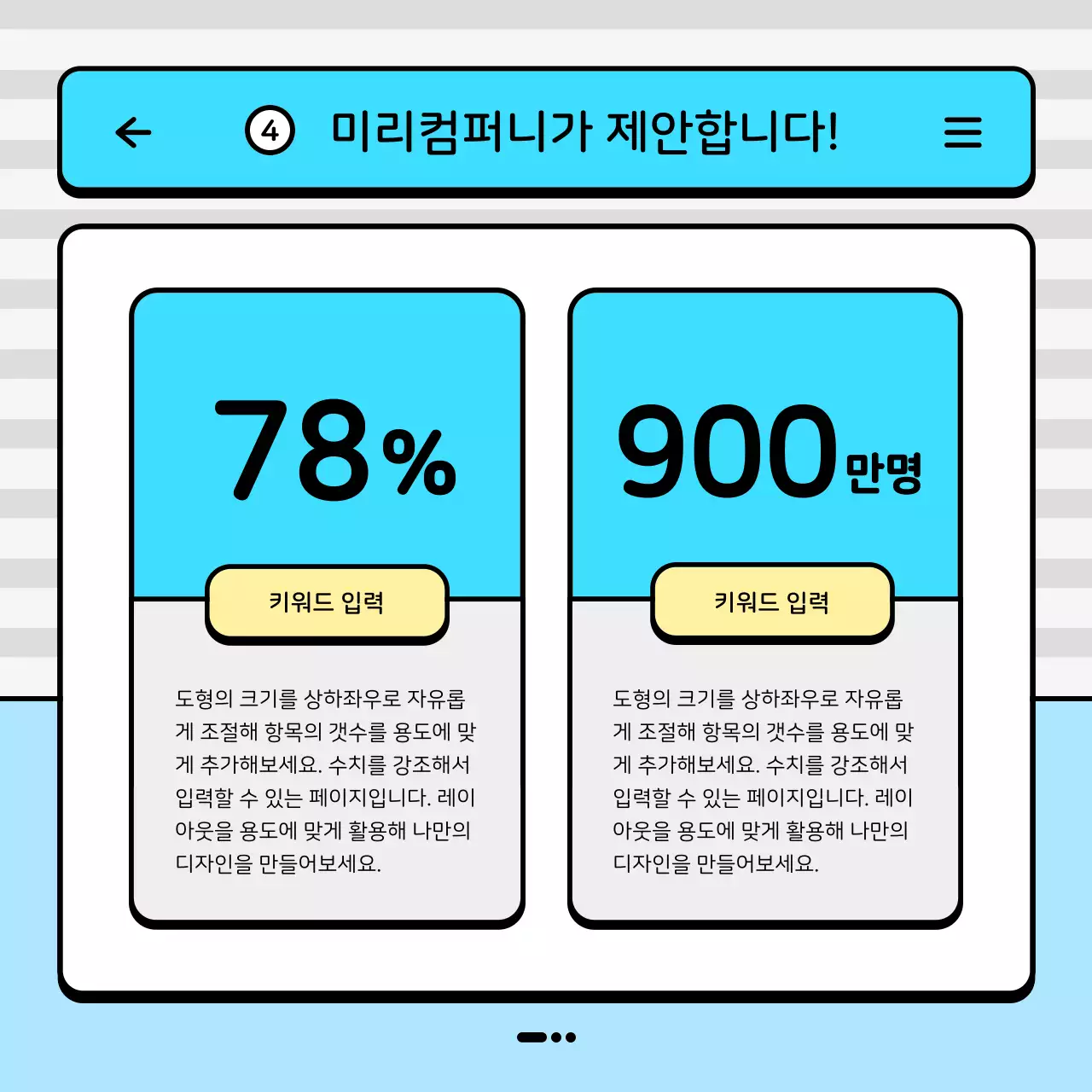 파랑색과 노랑색의 마린 바다 컨셉 마케팅 운영 보고서