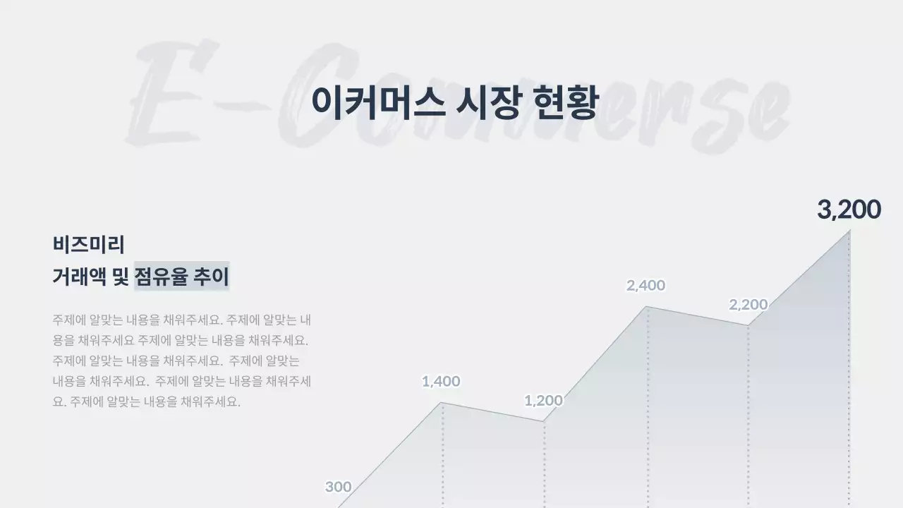 남색 포인트의 모던한 시장조사 보고서