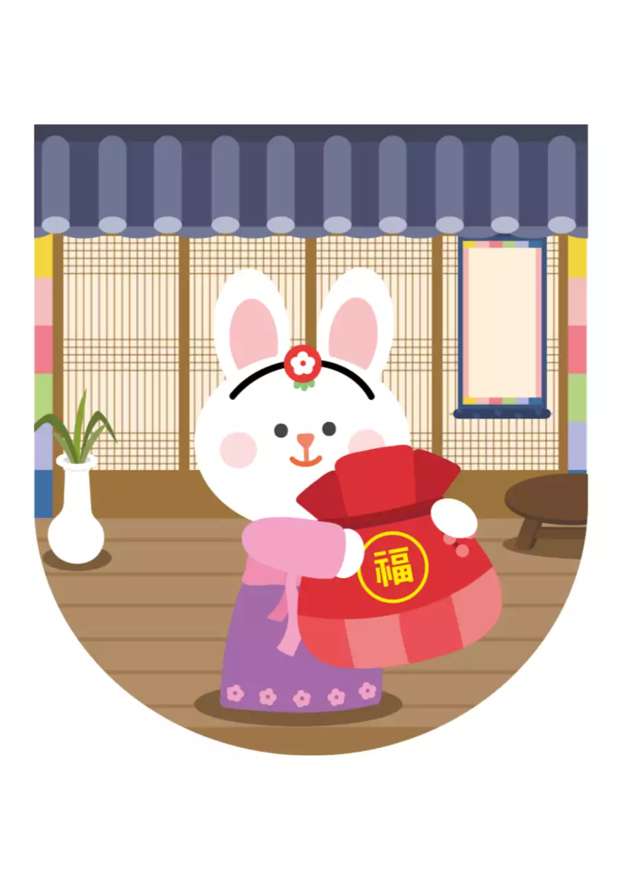 추석 토끼 가랜드