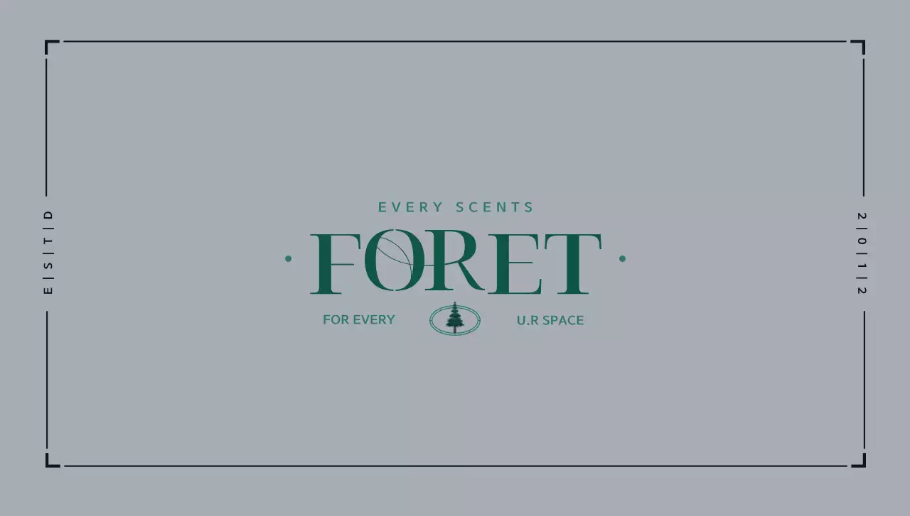 녹색과 푸른색의 라인으로 포인트를 준 방향제 브랜드용