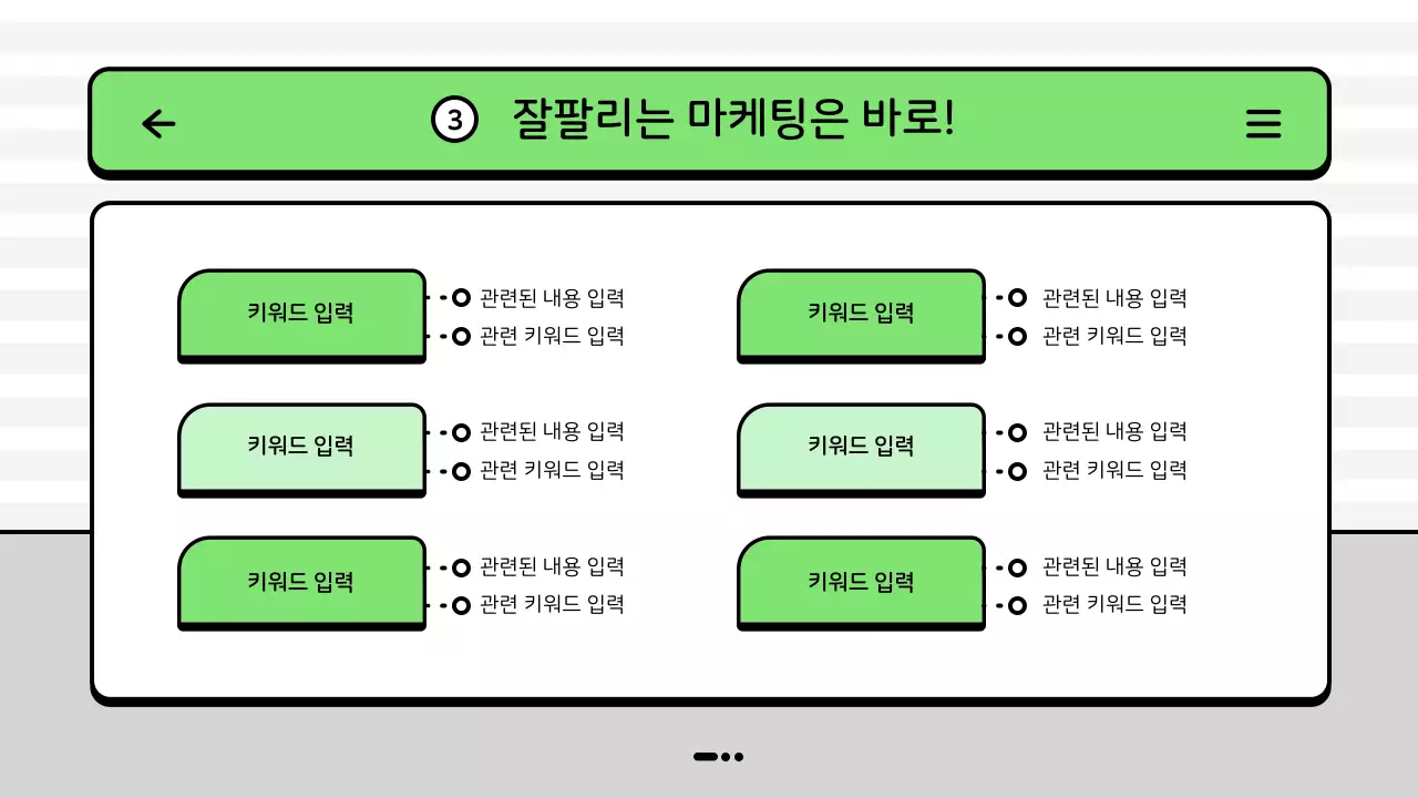 초록색의 마린 바다 컨셉 마케팅 운영 보고서