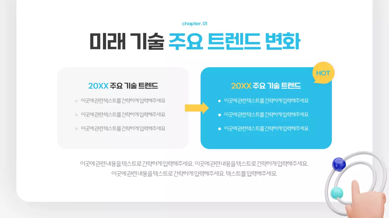하늘색과 노랑의 키치한 미래 기술 전망 교육자료