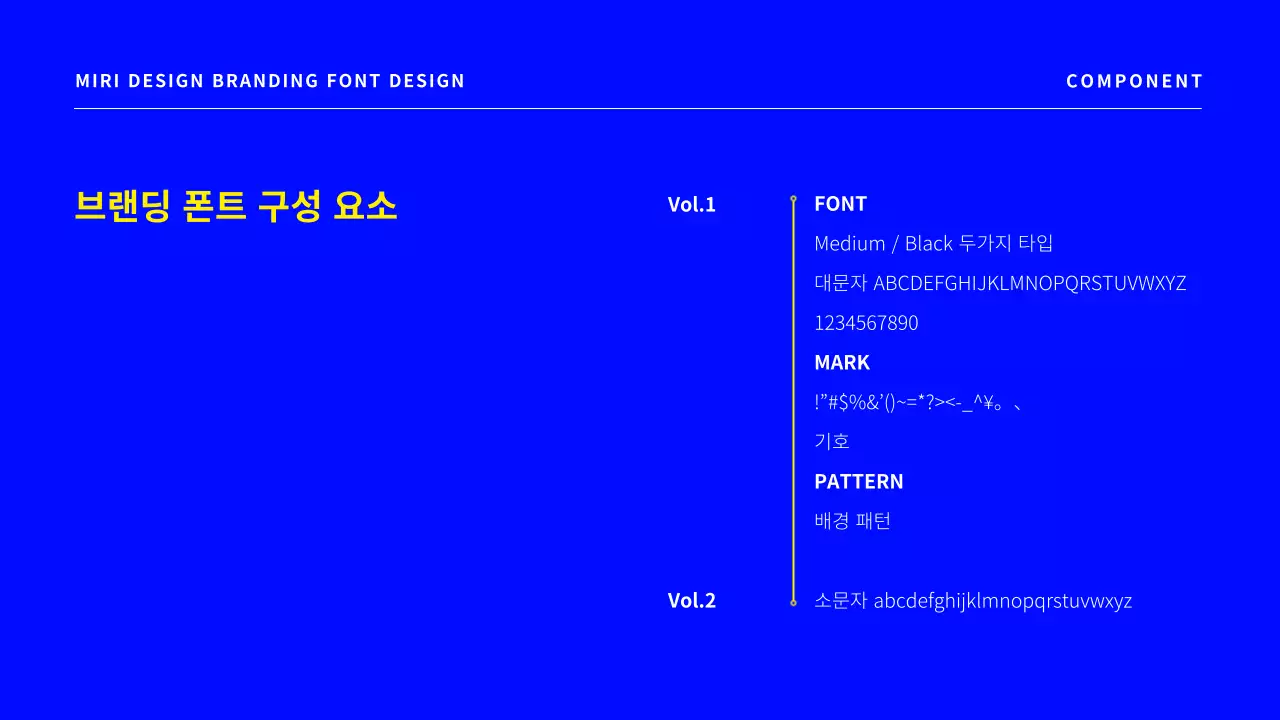 파랑의 심플한 브랜딩 폰트 디자인 제안 기획서