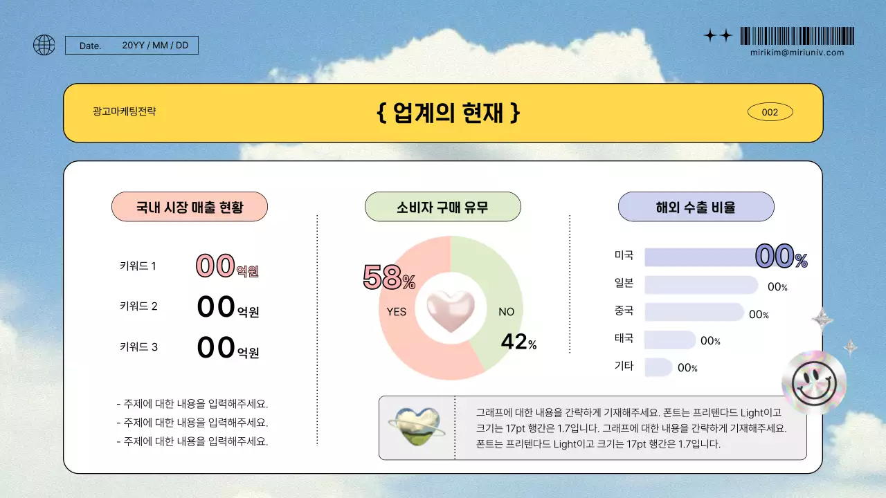 하늘 배경 키치한 느낌의 광고 마케팅 전략 레포트