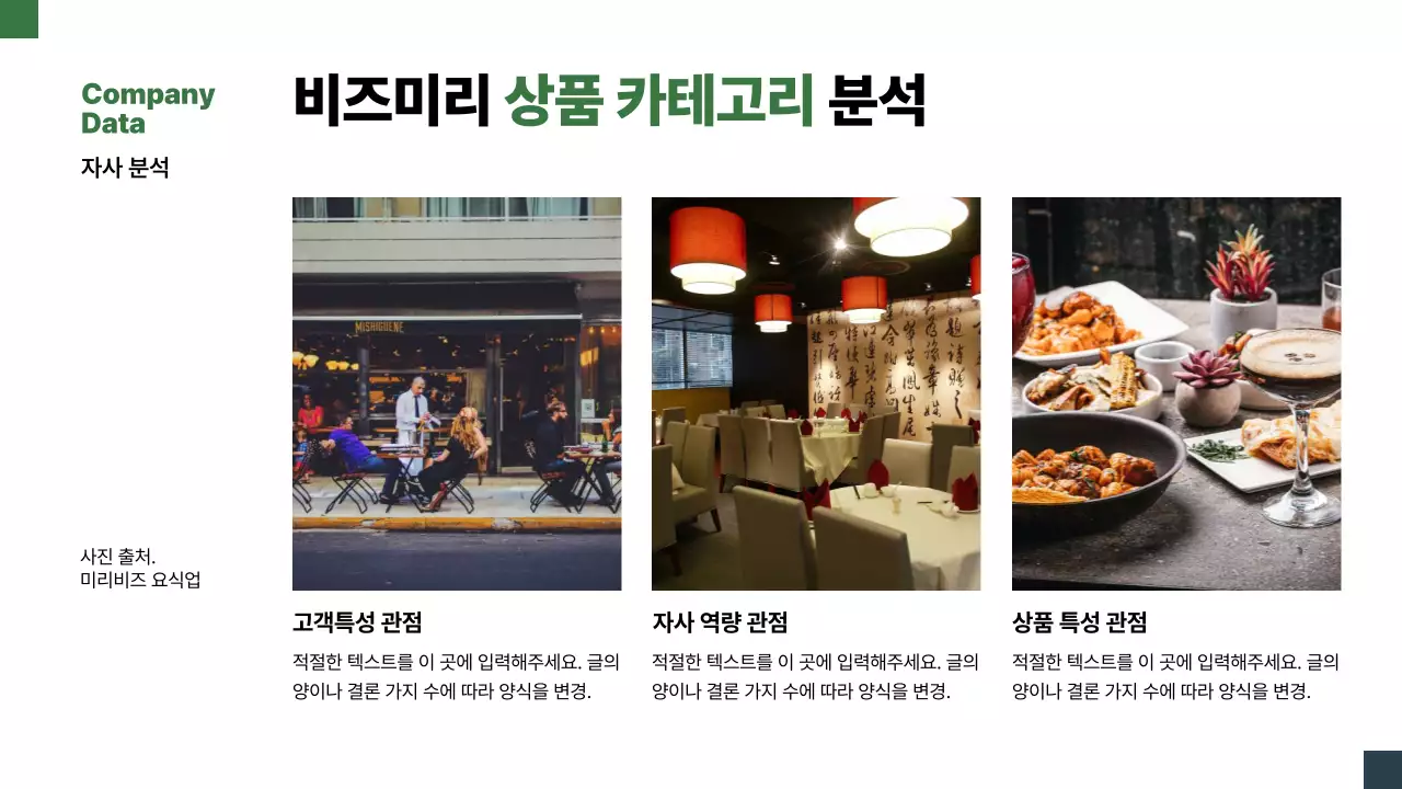 초록색과 흰색의 고급스러운 시장조사 분석 보고서