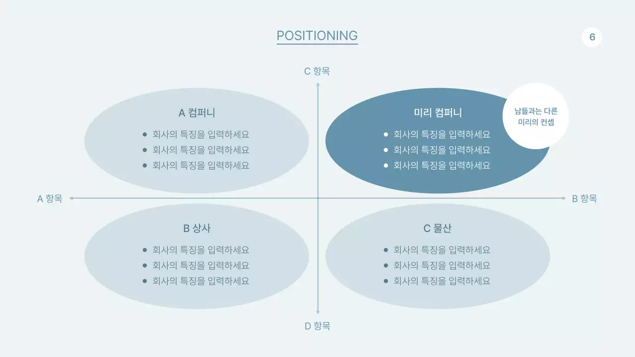 하늘색의 심플한 비즈니스 회사소개서