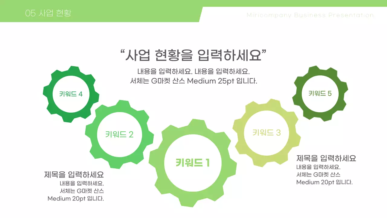 그린톤의 톱니바퀴를 활용한 심플한 사업계획서