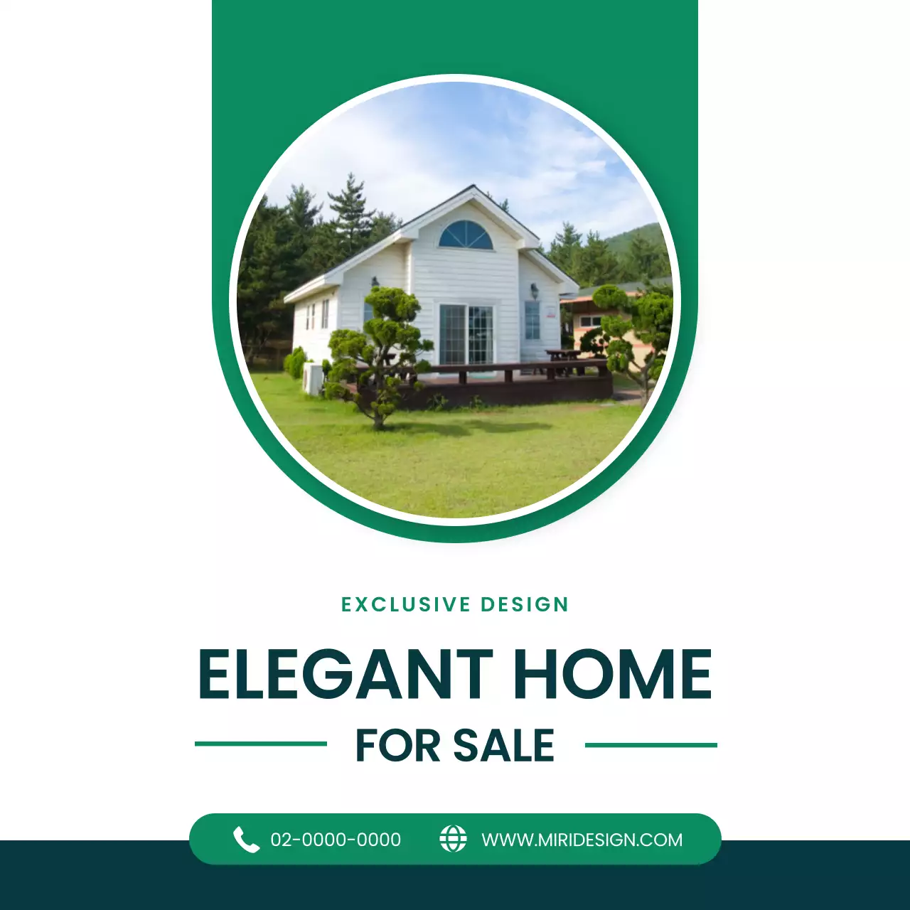 그린 모던 부동산 인스타그램 포스트