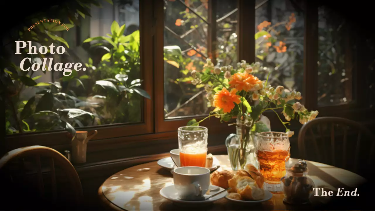 갈색의 빈티지 사진 콜라주 제안서