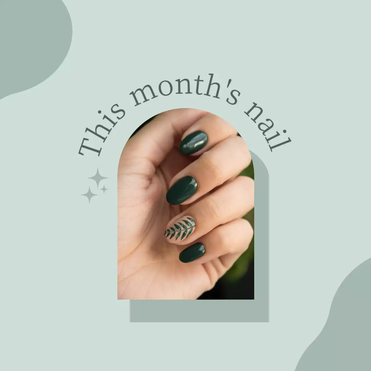 그린컬러의 이달의 네일 SNS 홍보물