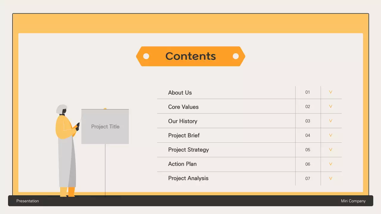 노란색의 육각형 요소를 활용한 비즈니스 제안서