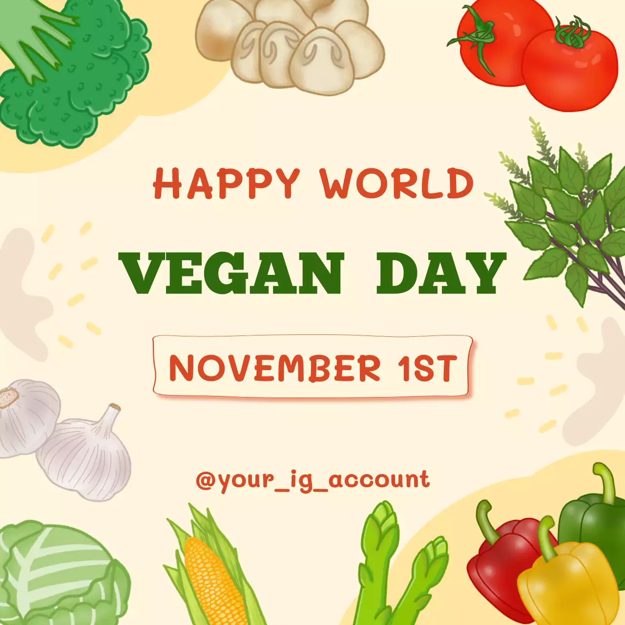 세계 비건 채식인의 날 기념 인스타그램 게시물