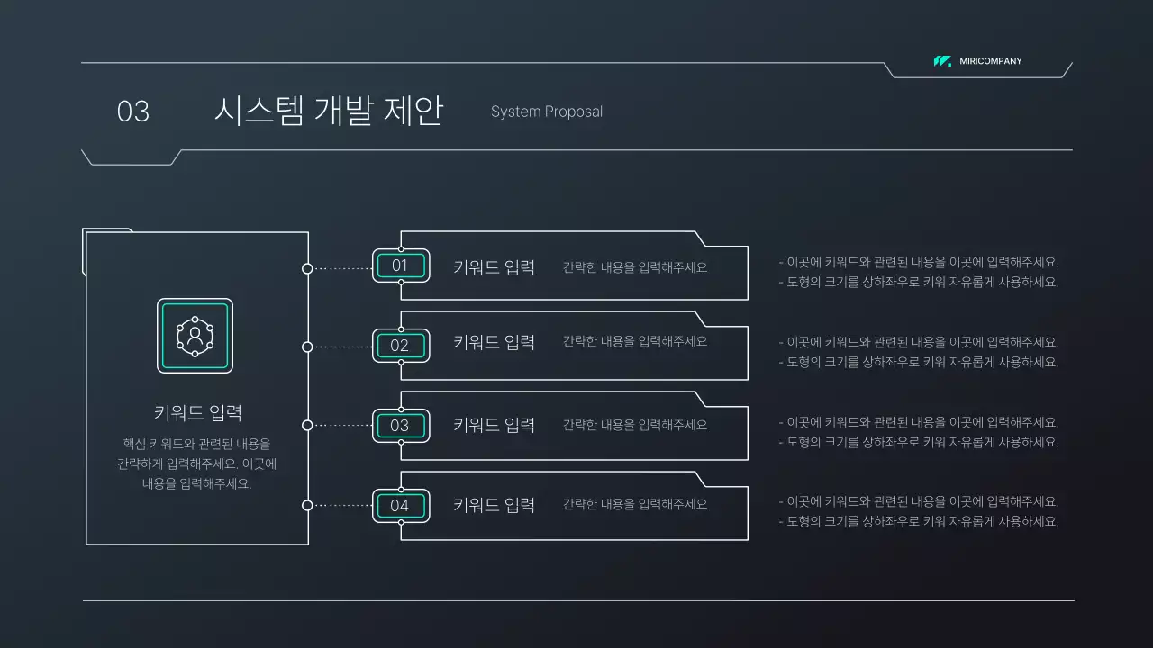 검정색과 녹색의 회로 컨셉 시스템 제안서 프레젠테이션 키트