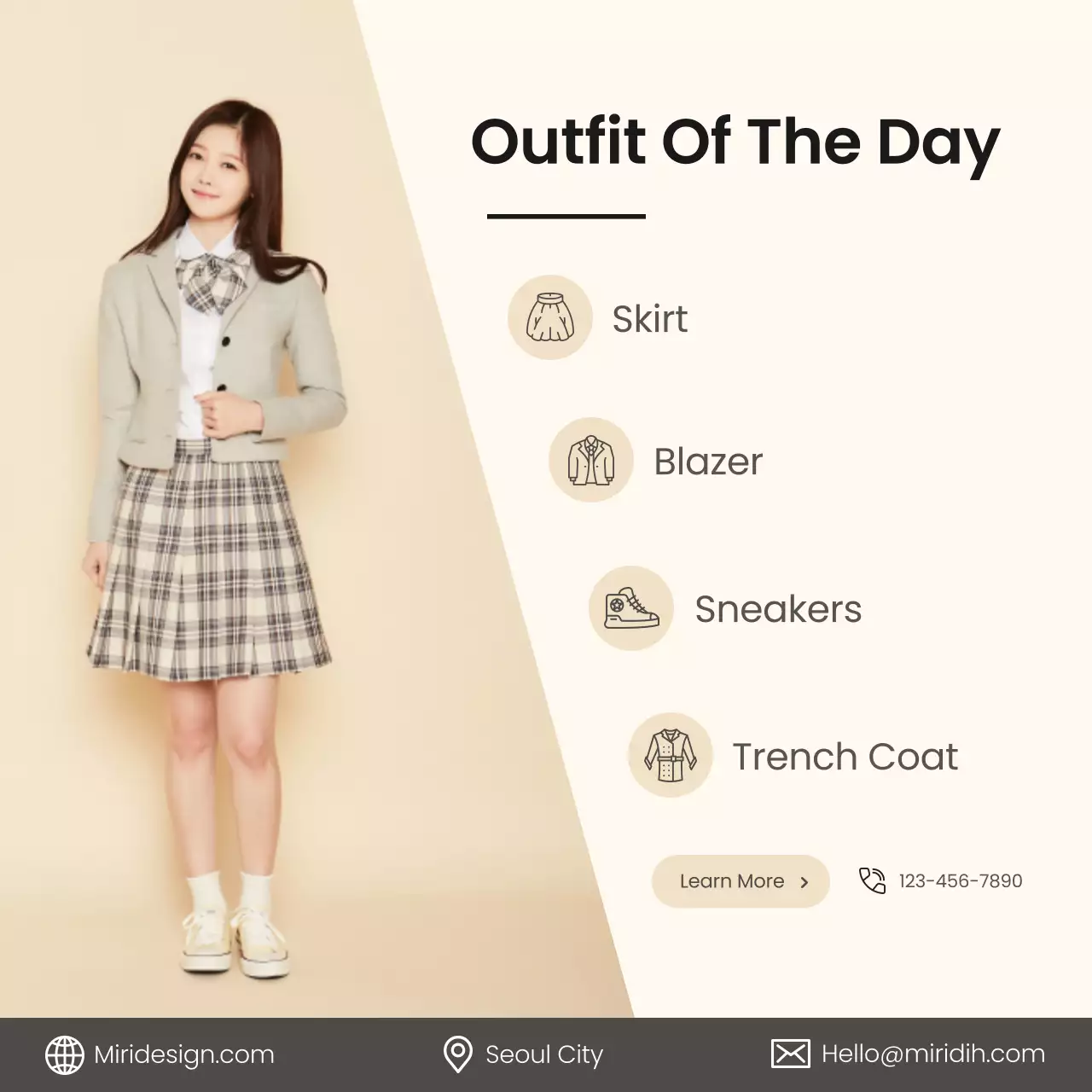 오늘의 의상 소셜 미디어 게시물