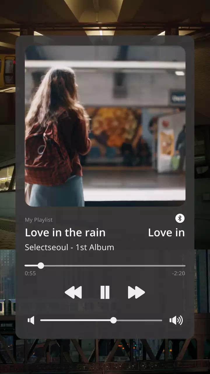 브라운톤의 감성적인 뮤직 플레이어 테마 3분할