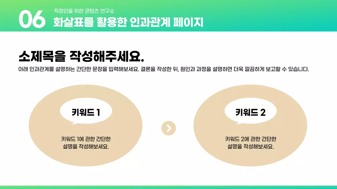 민트색과 베이지색의 트렌드한 다양한 레이아웃 보고서