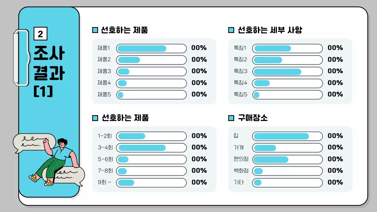 하늘색의 심플한 비즈니스 pt용 자료