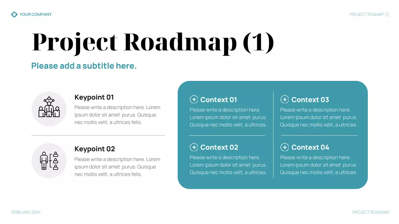 Teal Modern Business Product Roadmap Presentation