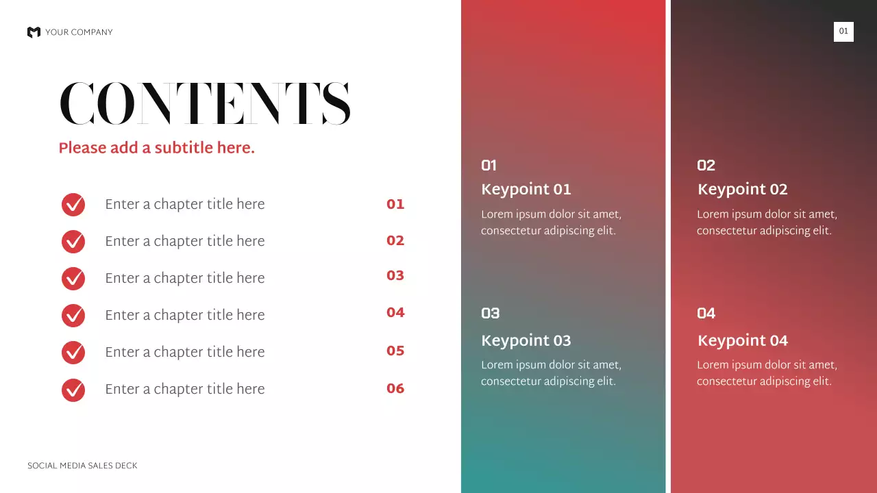 Red Modern Social Media Sales Presentation