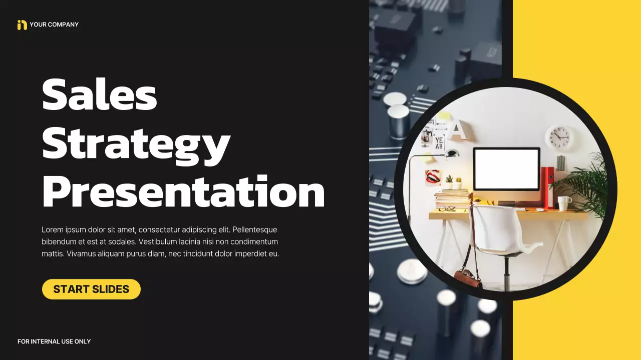 Black Modern Sales Strategy Presentation