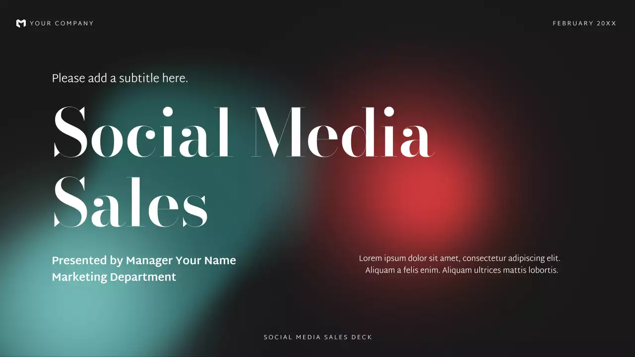 Red Modern Social Media Sales Presentation