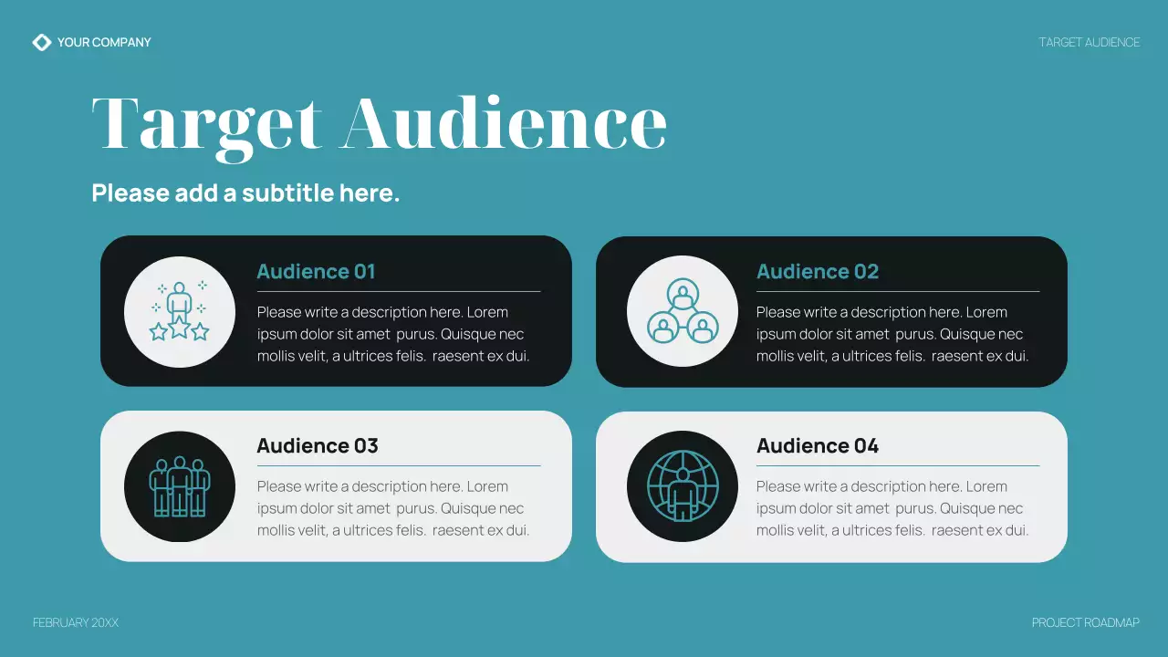 Teal Modern Business Product Roadmap Presentation