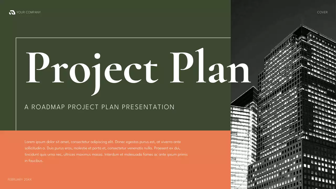 Green Modern Project Plan Document Presentation