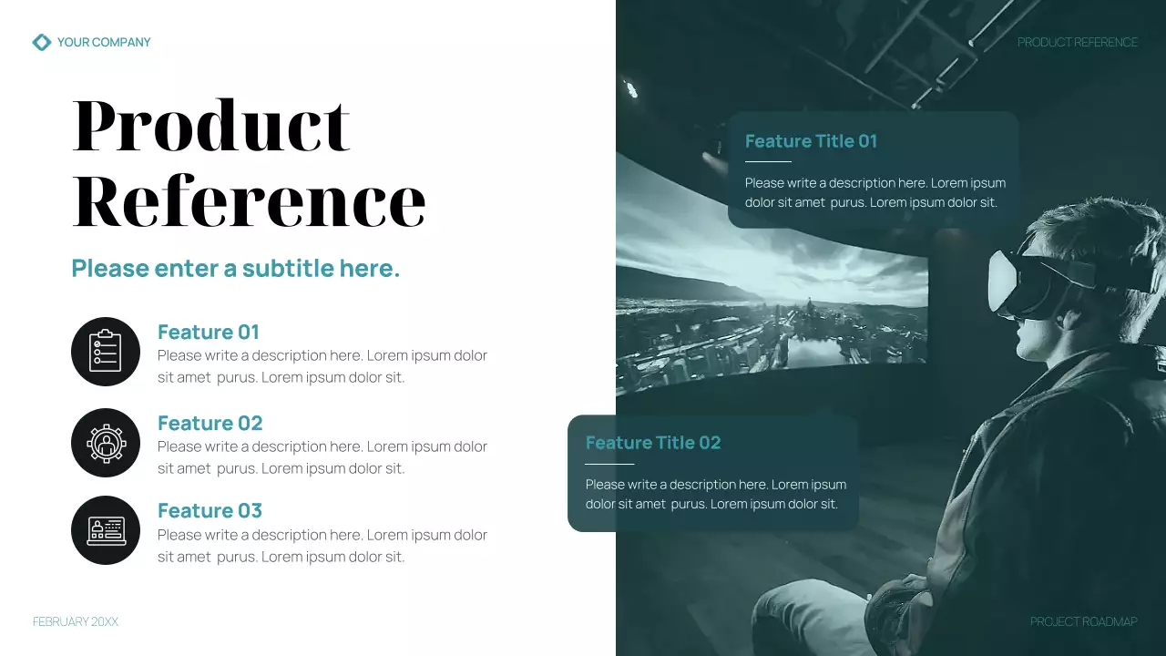 Teal Modern Business Product Roadmap Presentation