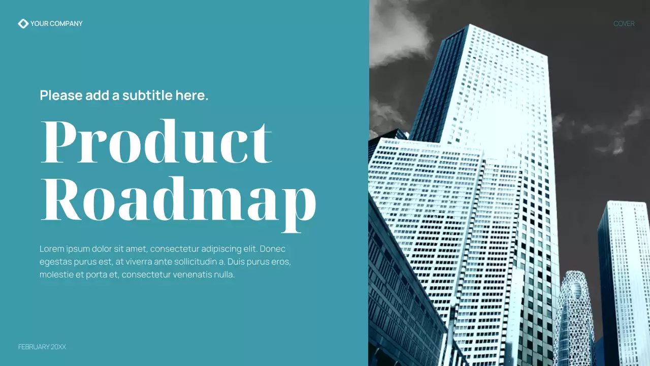 Teal Modern Business Product Roadmap Presentation