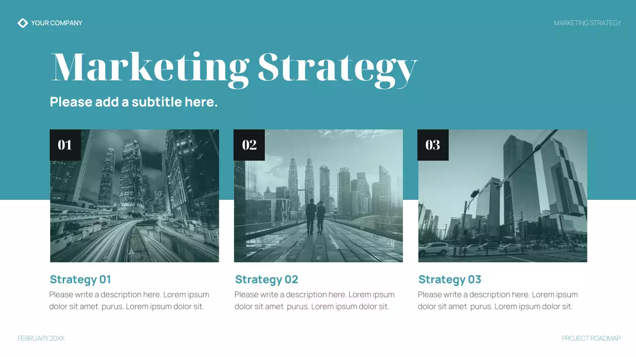 Teal Modern Business Product Roadmap Presentation