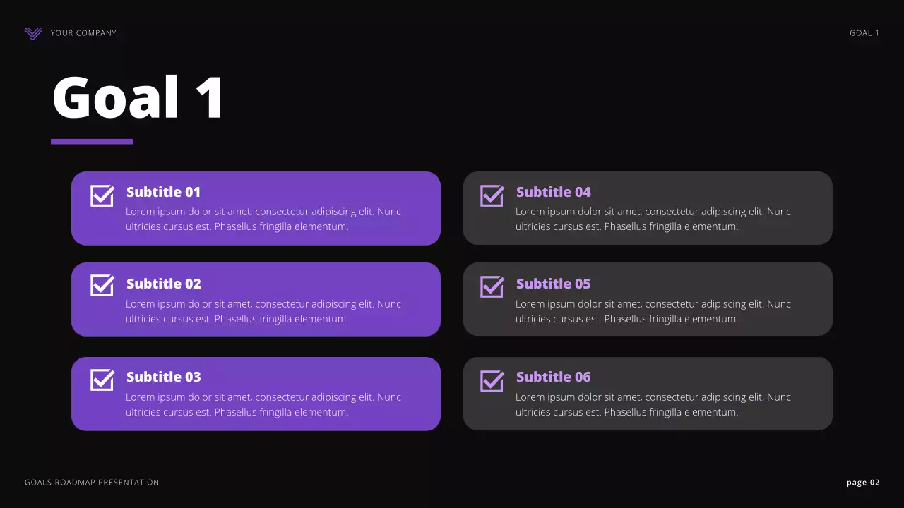 Black Modern Goals Roadmap Presentation