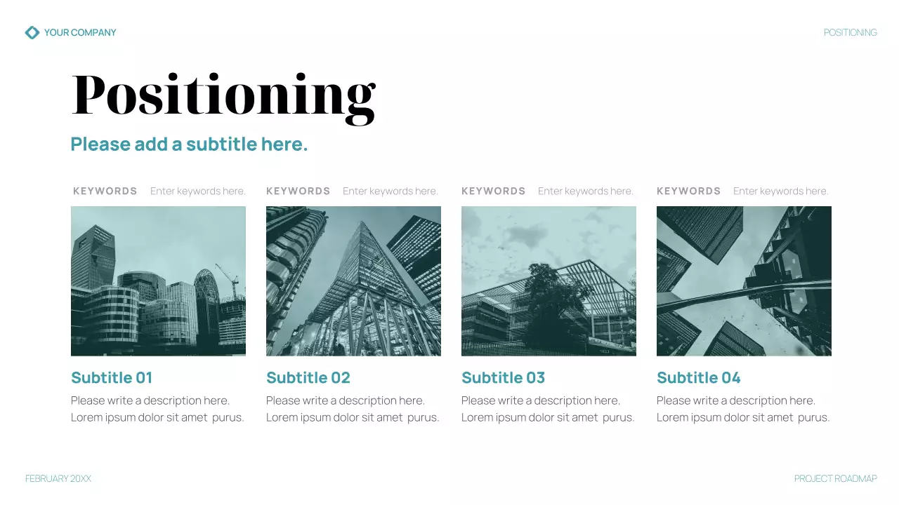 Teal Modern Business Product Roadmap Presentation