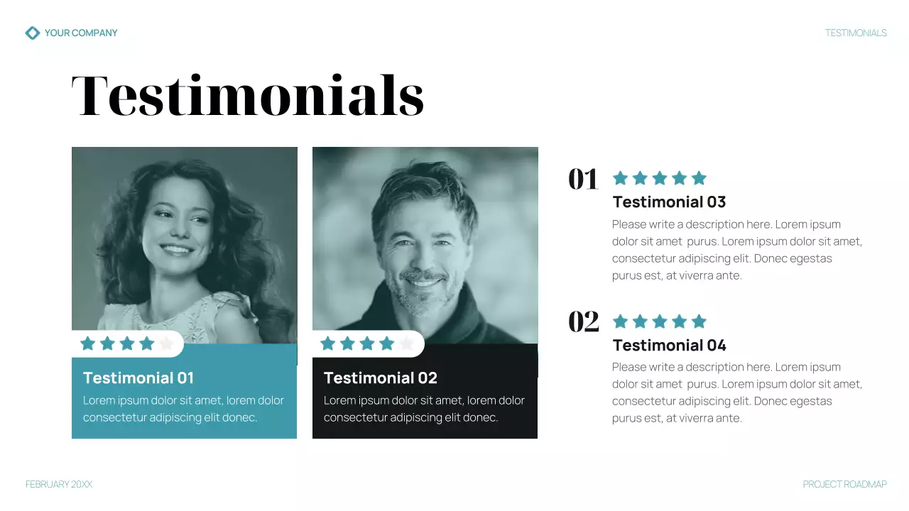 Teal Modern Business Product Roadmap Presentation