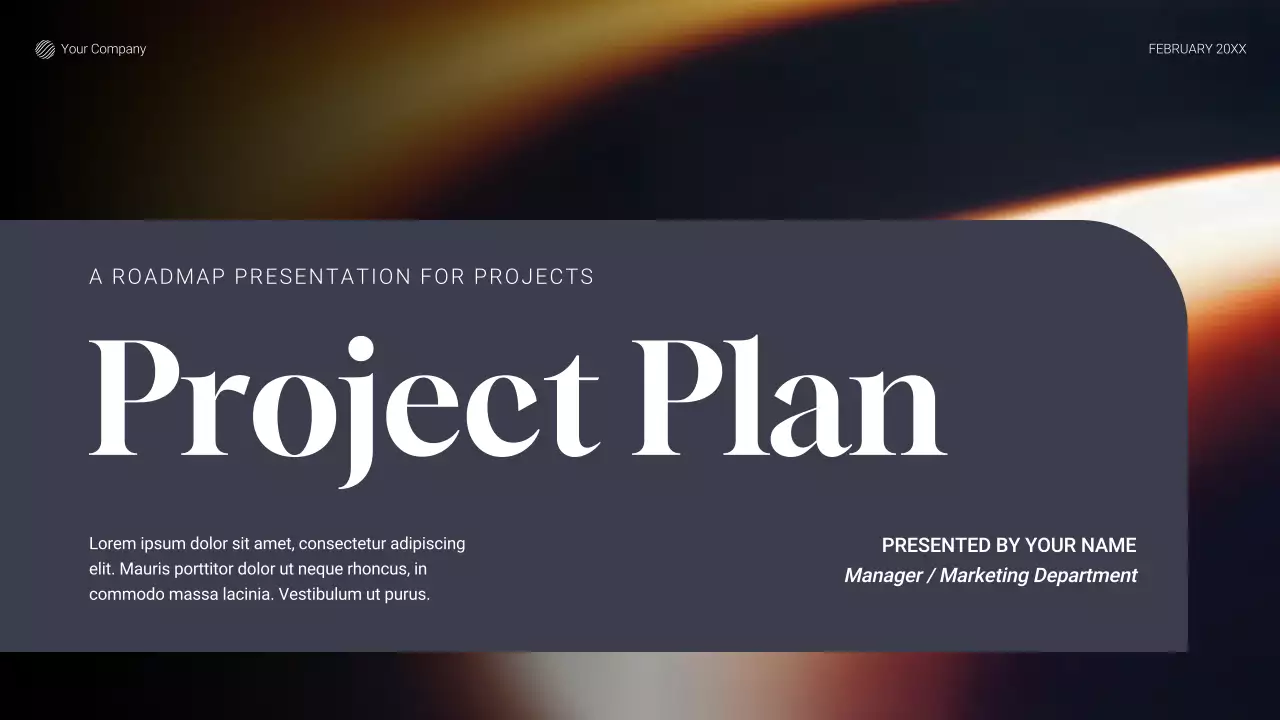 Grey Modern Project Plan Presentation