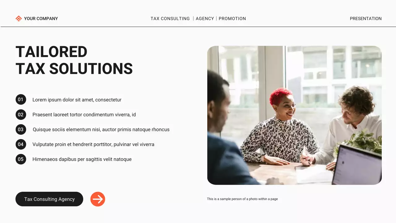 White Professional Tax Promotion Presentation