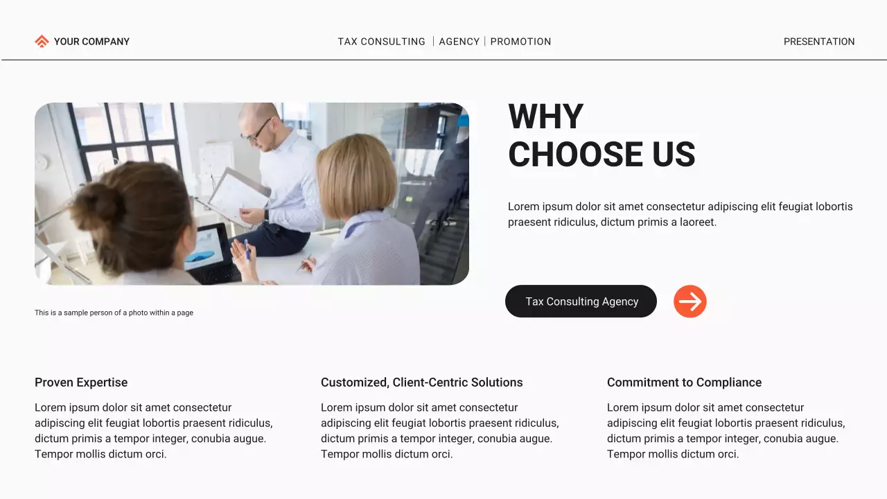 White Professional Tax Promotion Presentation