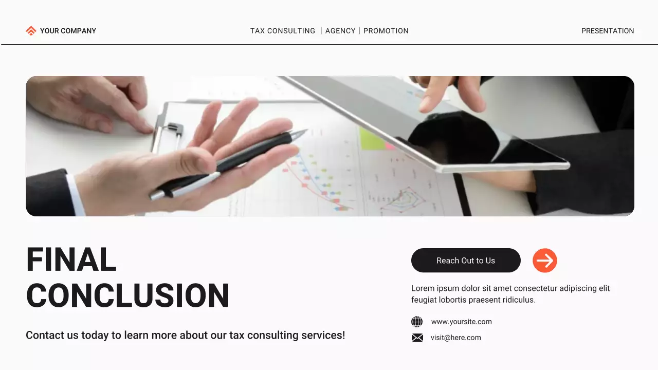 White Professional Tax Promotion Presentation