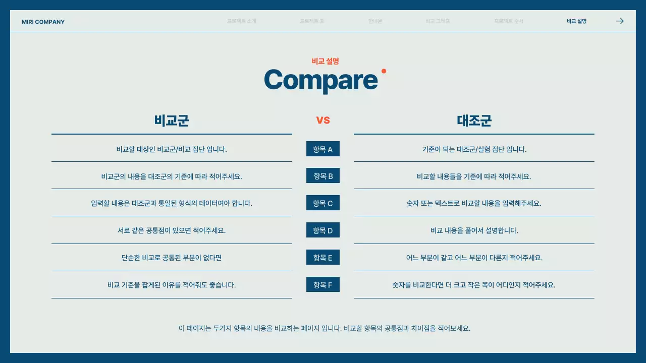 파랑 심플 프레젠테이션 설명서