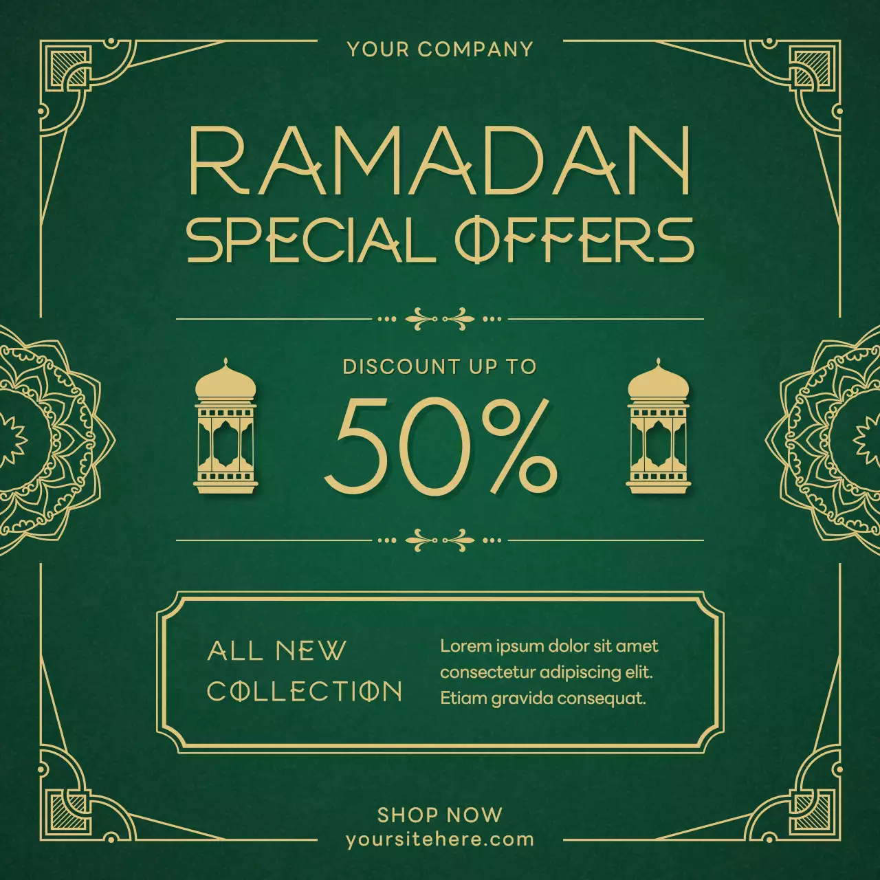 Green Traditional Ramadan Promotion Social Media Post