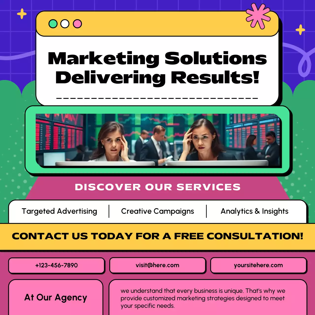 Colorful Modern Marketing Promotion Social Media Post