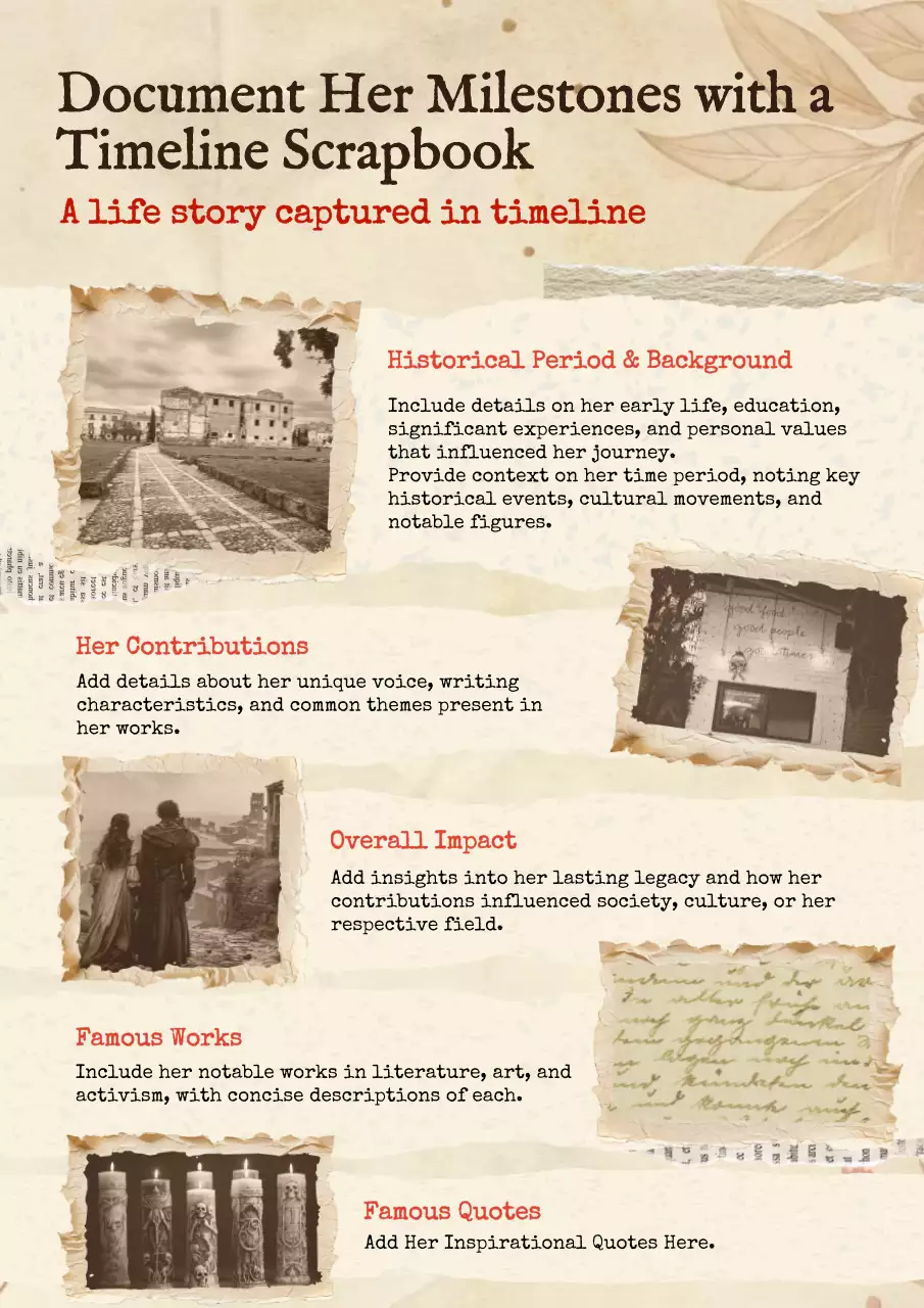 Beige Vintage Life Story Guide Poster
